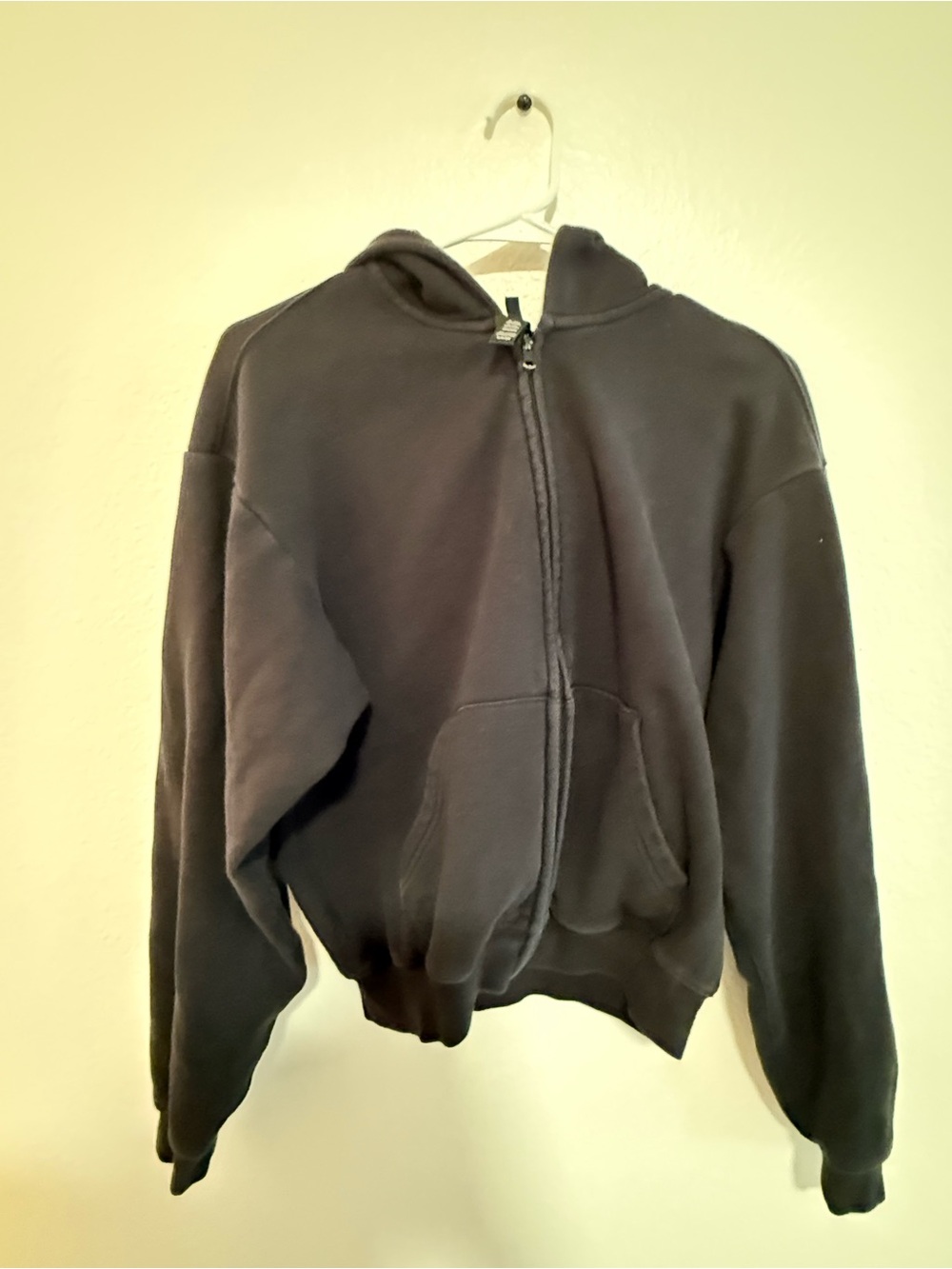 SKIMS Black Zip-Up Hoodie Jacket